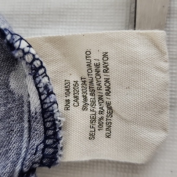 ANTHROPOLOGIE Tiny Semele Navy/White‎ embroidered floral Boho Shirtdress Dress S - Picture 15 of 16